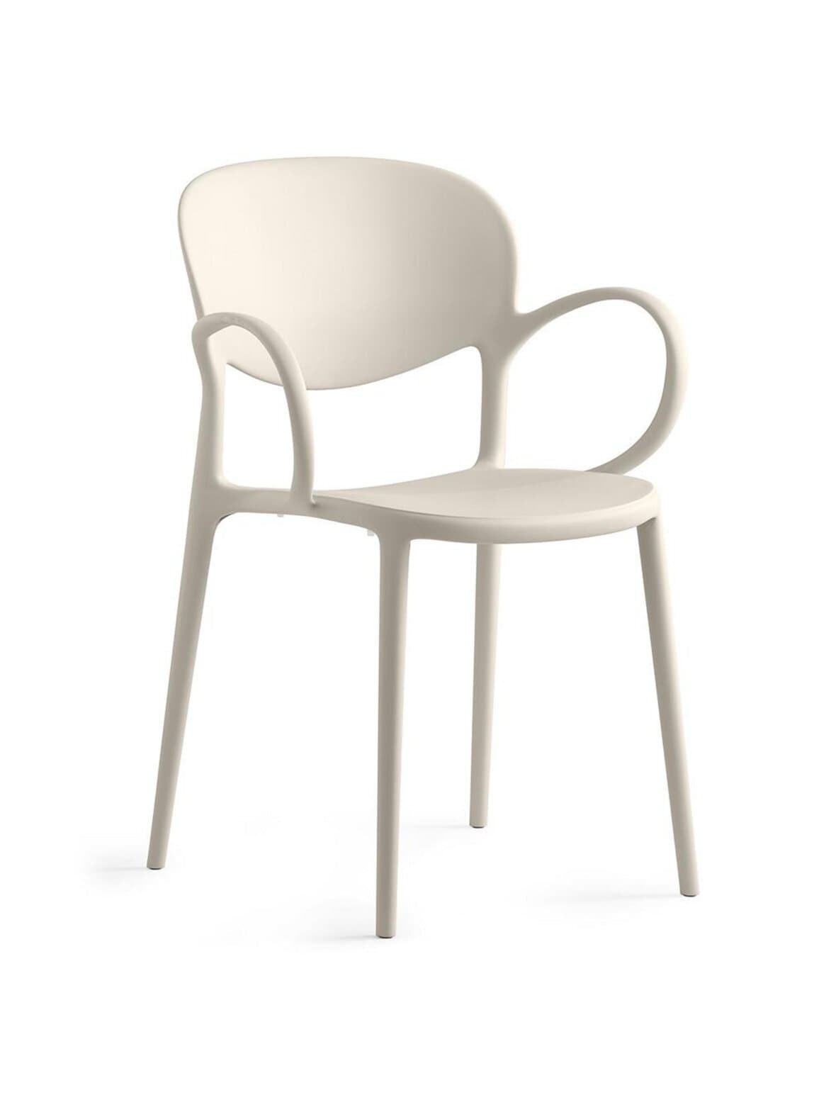 Abby-tuoli käsinojilla beige – Calligaris