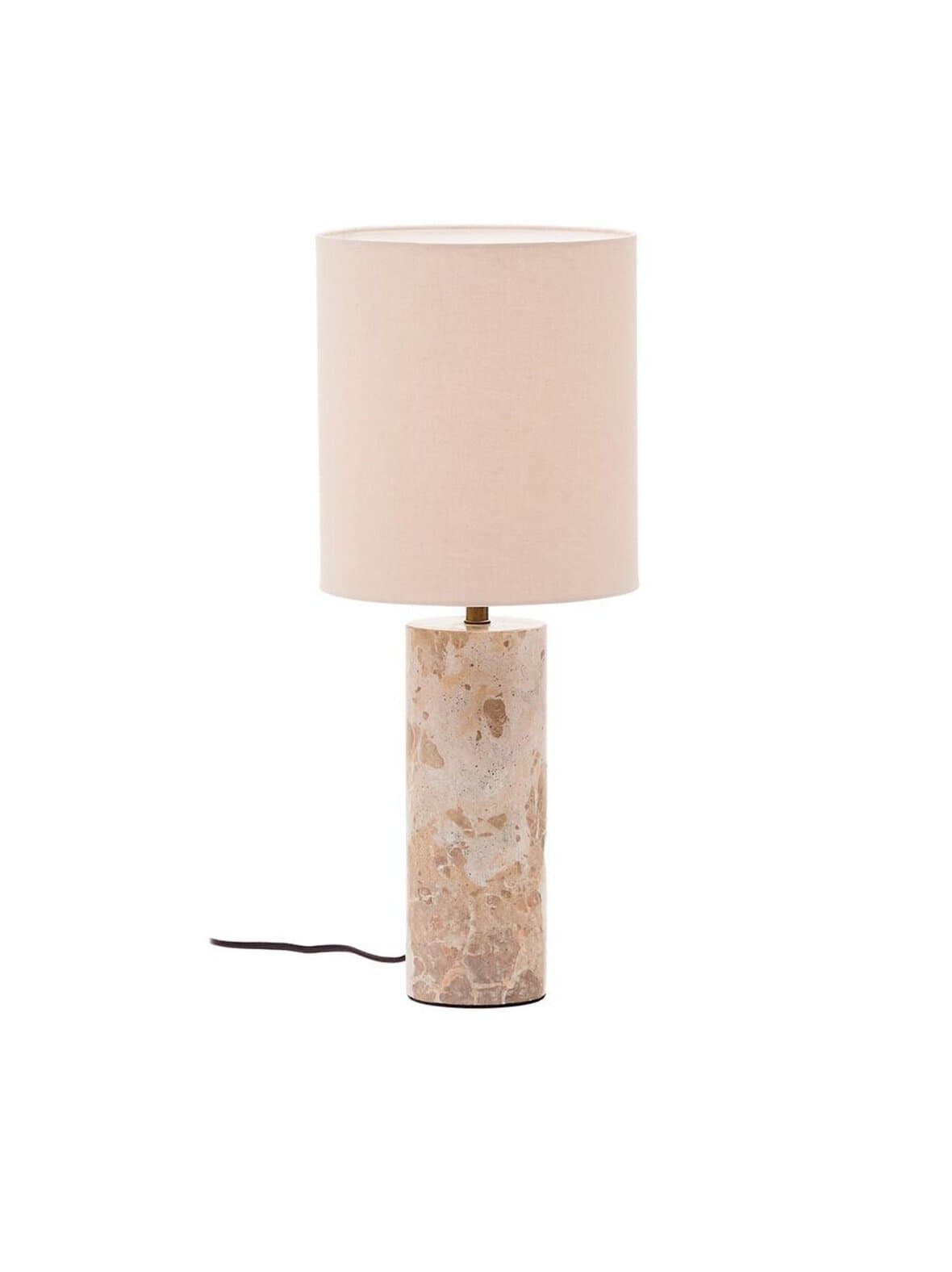 Raze-pöytävalaisin beige pellava / beige marmori – Kave Home
