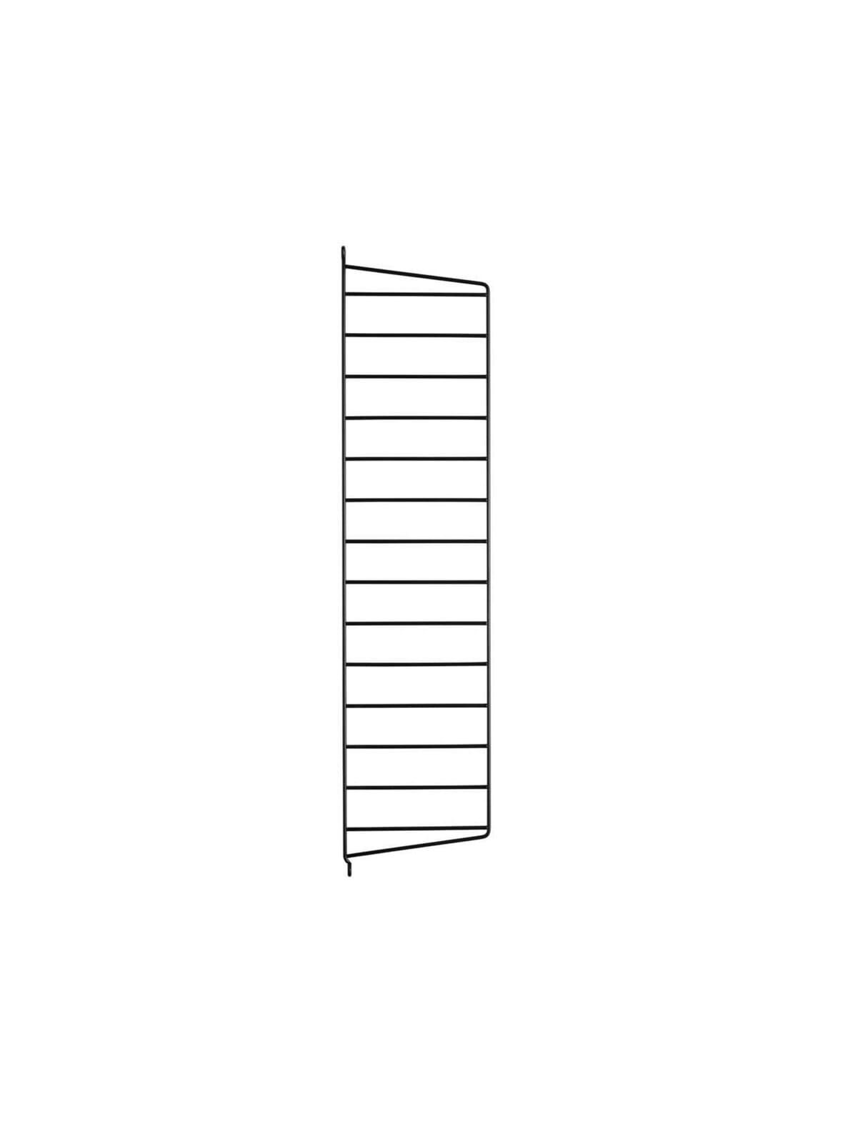 String system -seinäsivupaneeli musta 75 x 20 cm – String Furniture