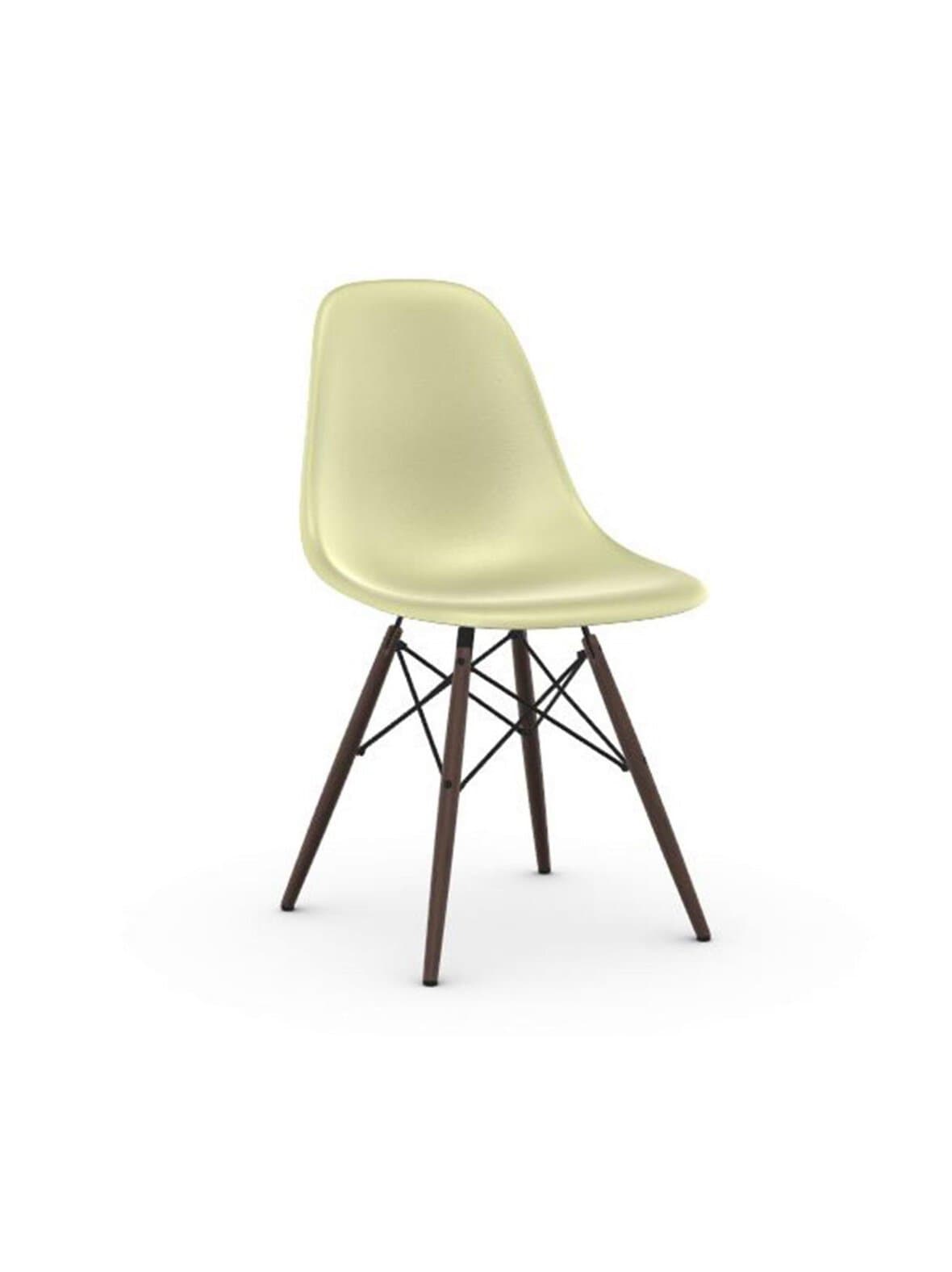 Eames dsw fiberglass -tuoli parchment/tumma vaahtera – Vitra