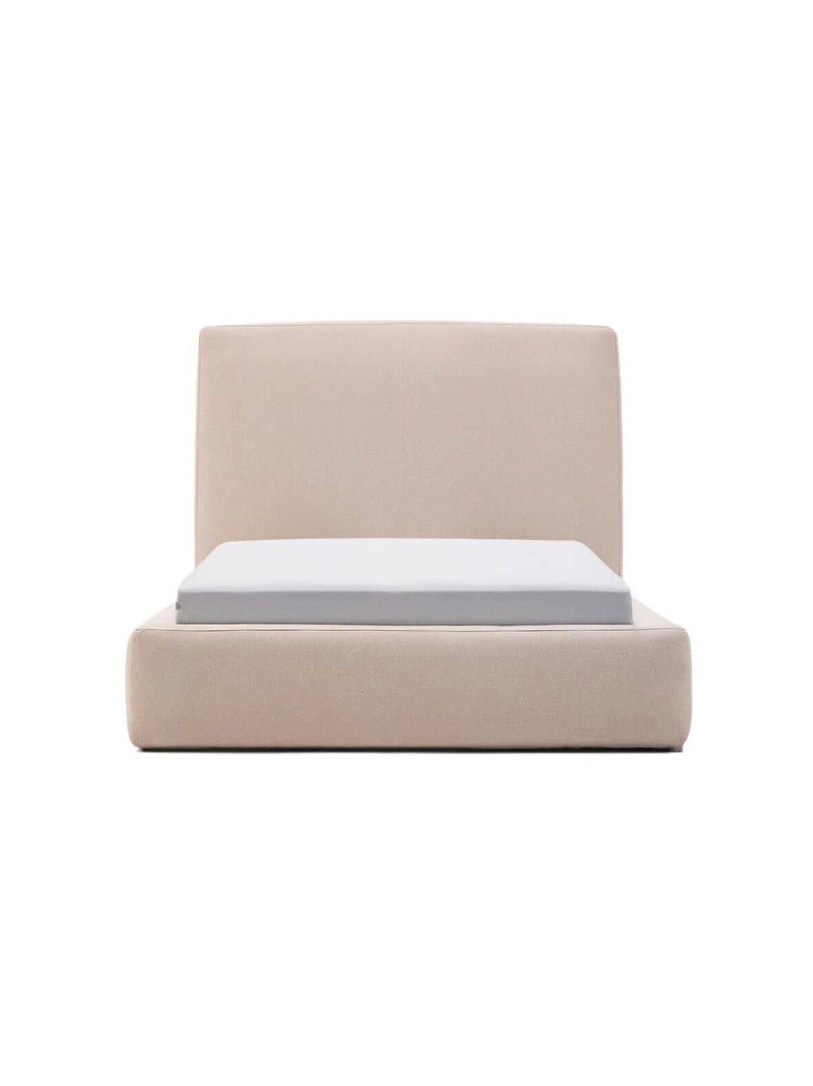 Blok-sänkyrunko austin-kangas vaalea beige 90 x 200 cm – Kave Home