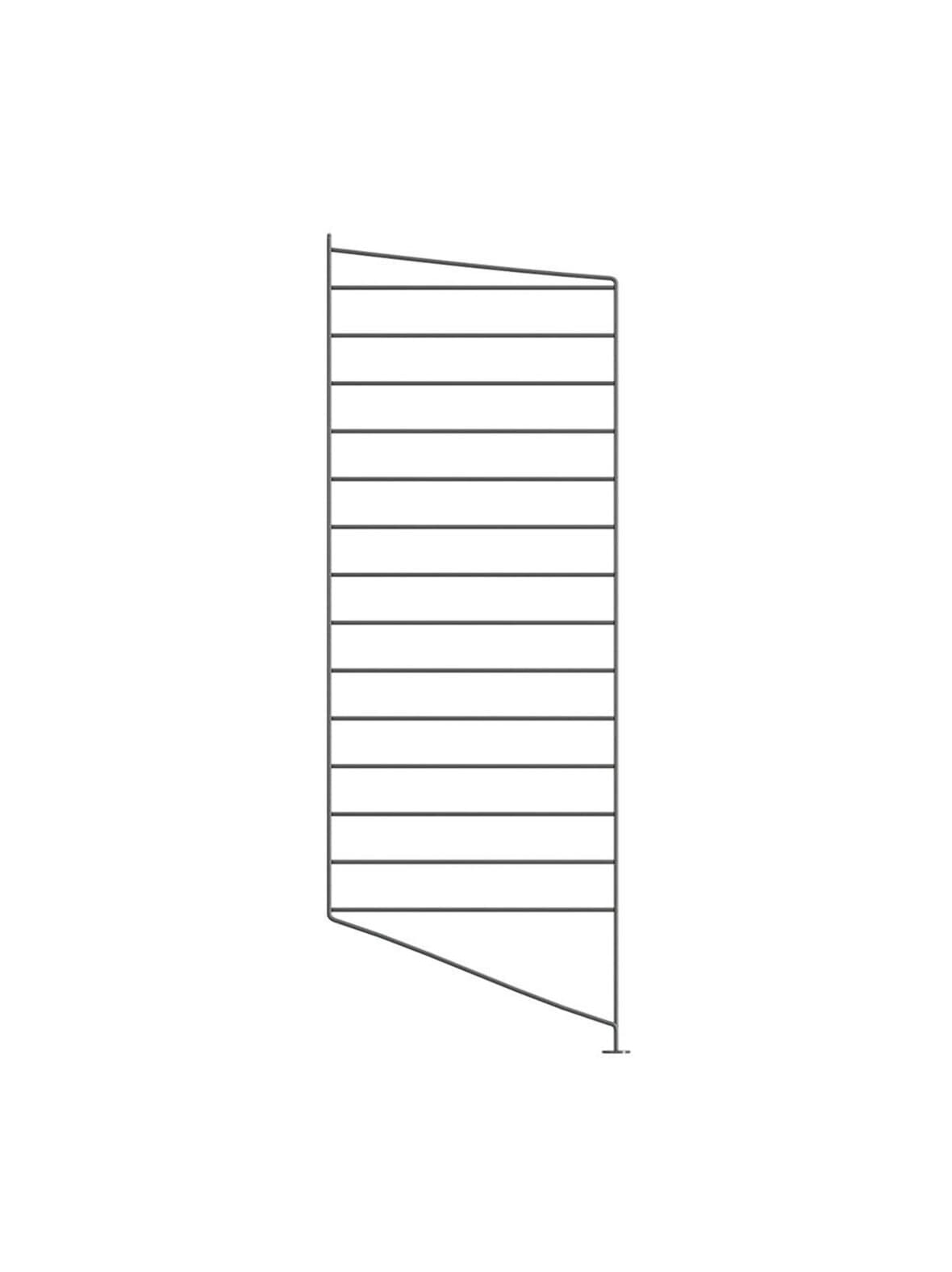 String-lattiasivupaneeli tummanharmaa 85 x 30 cm – String Furniture
