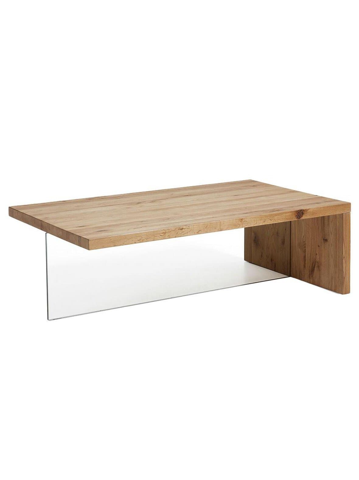 Tulsi-sohvapöytä tammi/lasi 120 x 70 cm – Kave Home