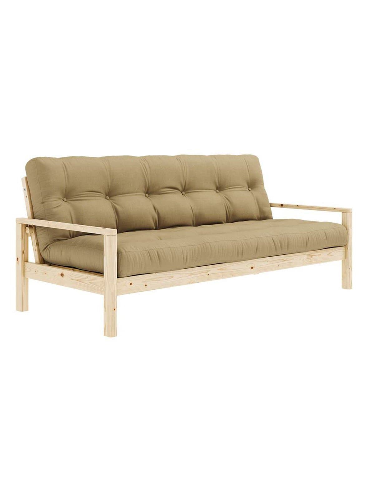 Knob-futonsohva wheat beige/mänty l 205 cm – Karup