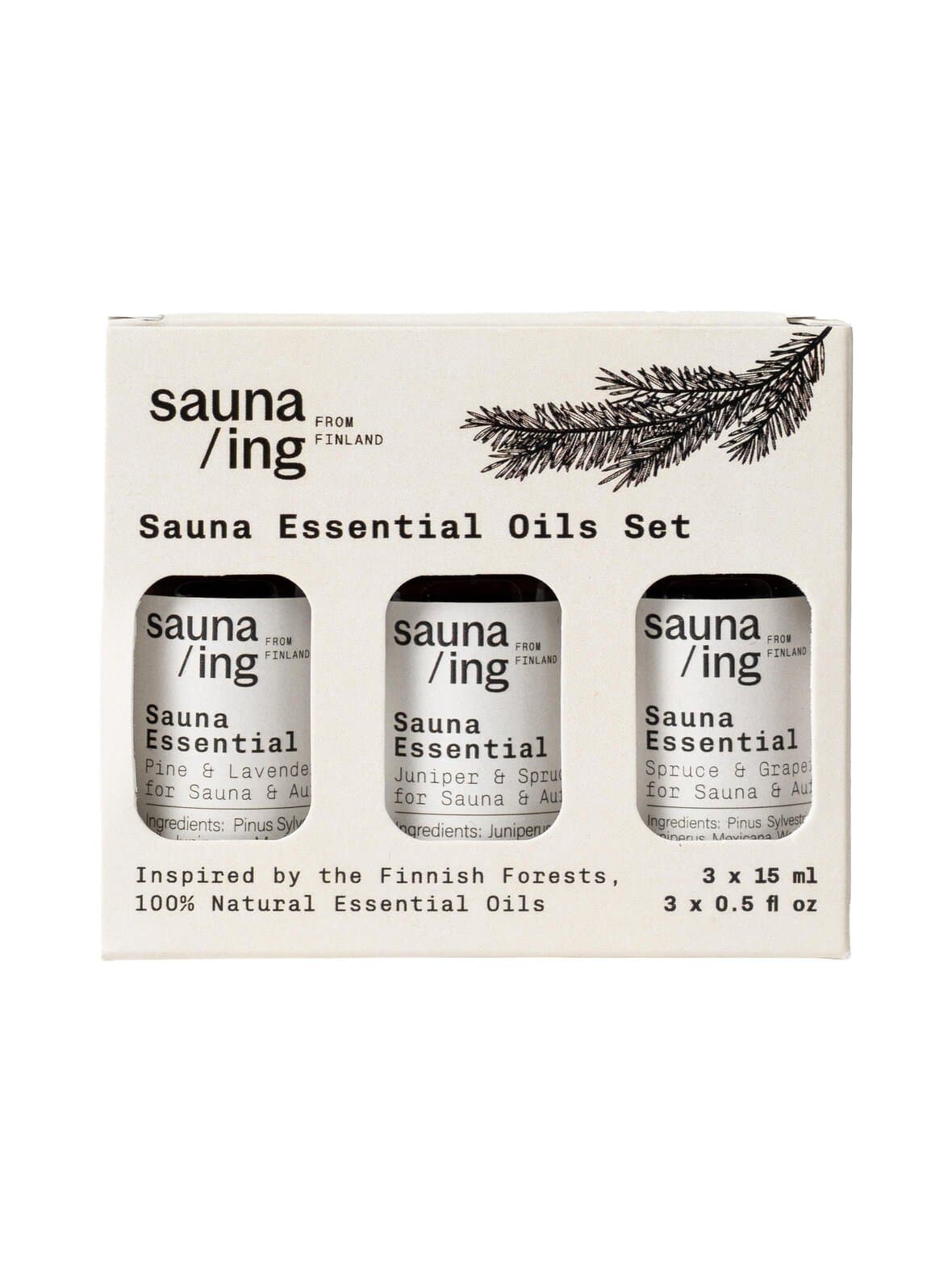 Sauna essential oils set -saunatuoksu 3-pack – Finnish Sauna Shop