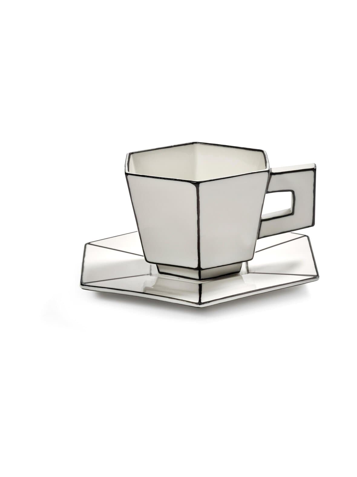 Carte blanche cappuccino- kuppi ja lautanen – Serax