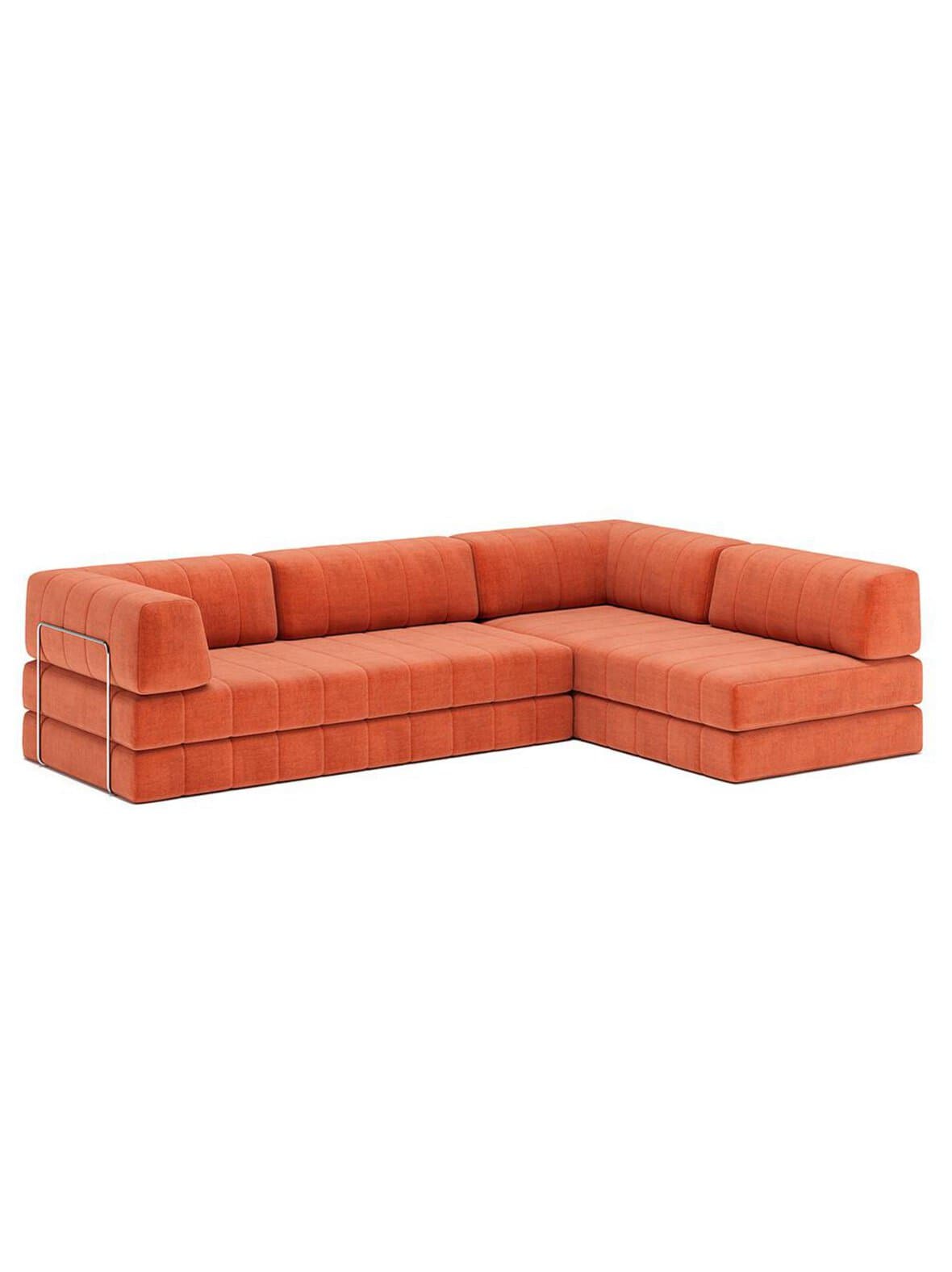 Cozypad-vuodesohva esina-kangas 412 rust orange 312 x 208 cm / käsinojilla – Innovation Living