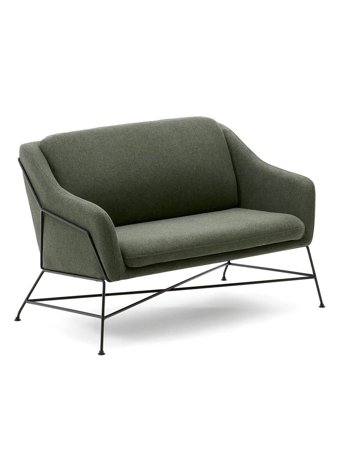 Brida-sohva vihreä/musta l 128 cm – Kave Home