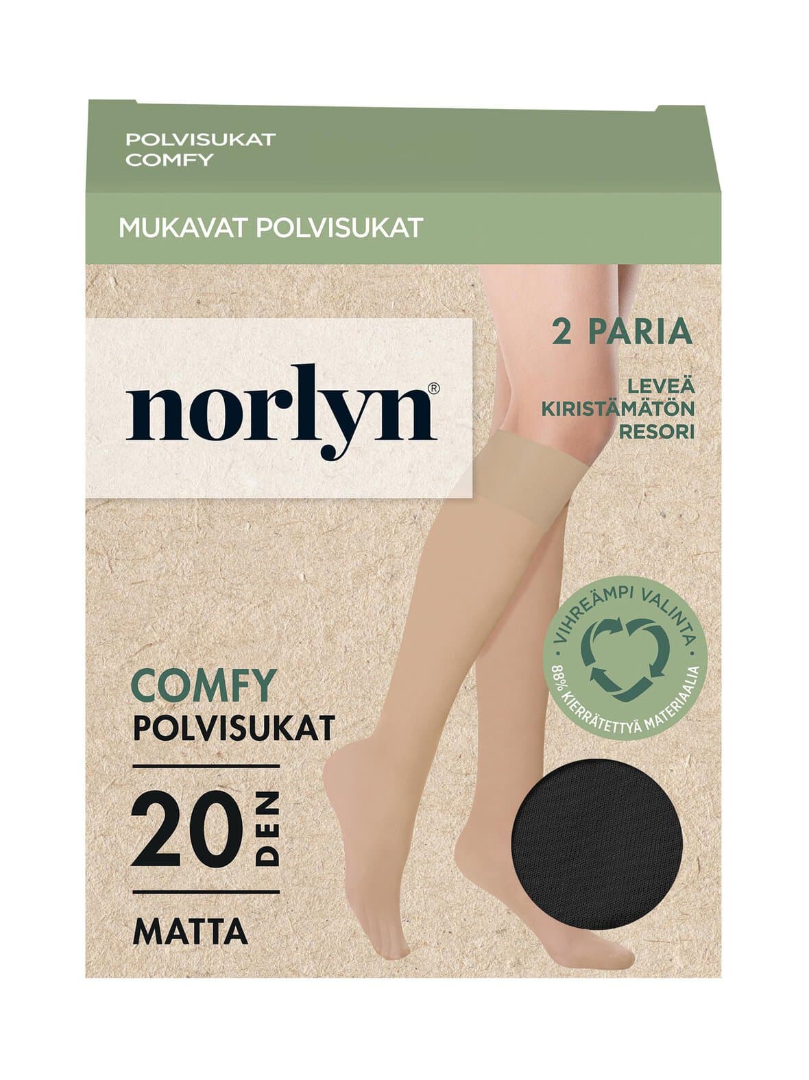 Comfy -polvisukat 20 den, 2-pack – Norlyn