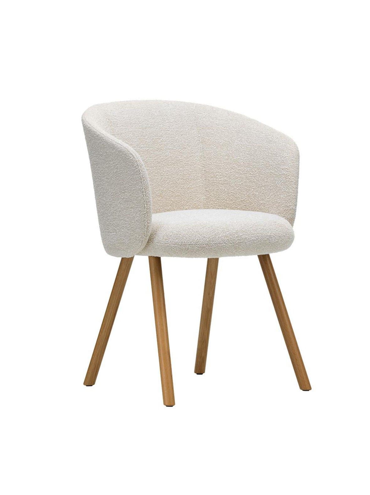 Mikado-tuoli käsinojilla nubia-kangas 01 ivory-pearl/tammi – Vitra