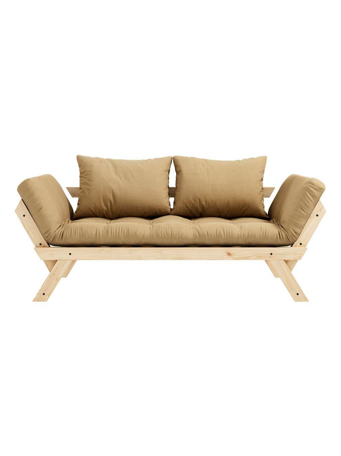 Bebop-futonsohva wheat beige / mänty l 180 cm – Karup