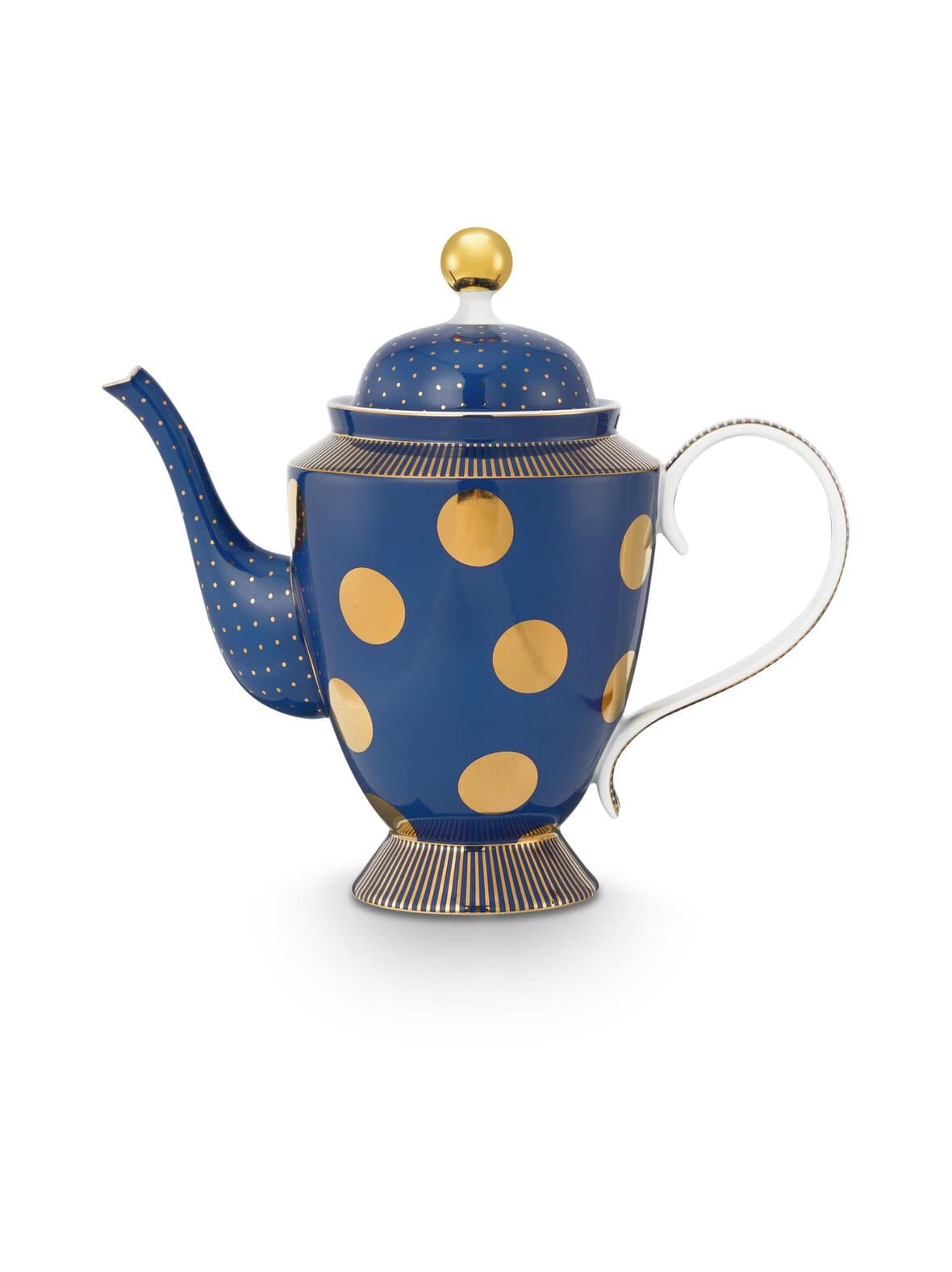 Large dot delight navygold -teekannu 1.25 l – PIP HOME