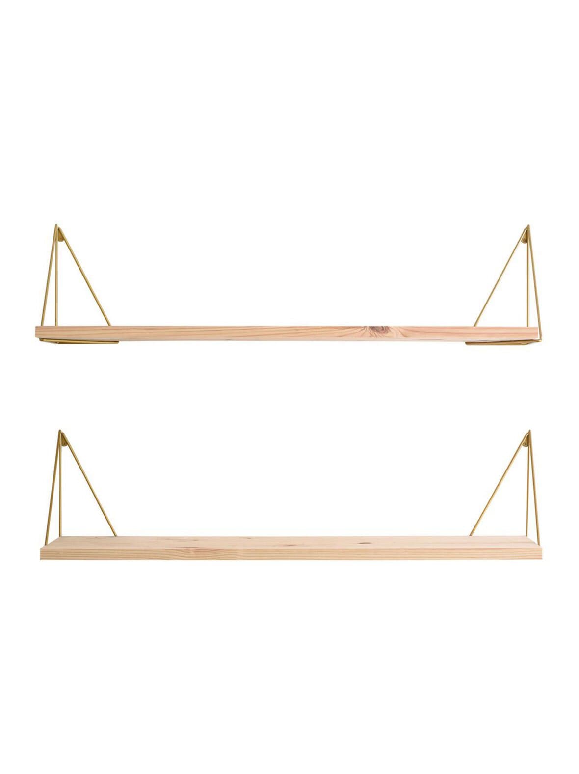 Pythagoras play -seinähyllyt pine/brass – Maze