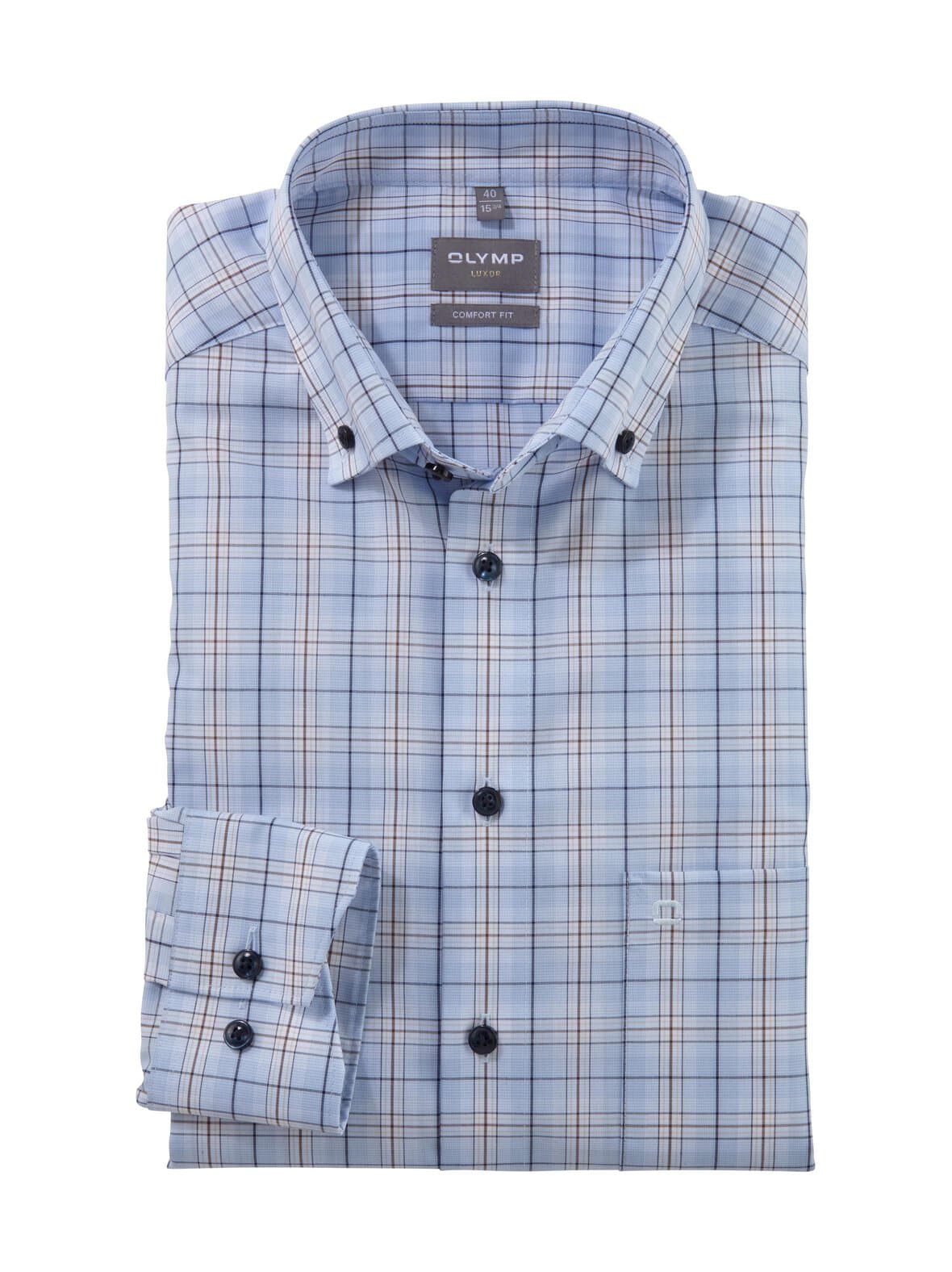 Comfort fit check -kauluspaita – OLYMP