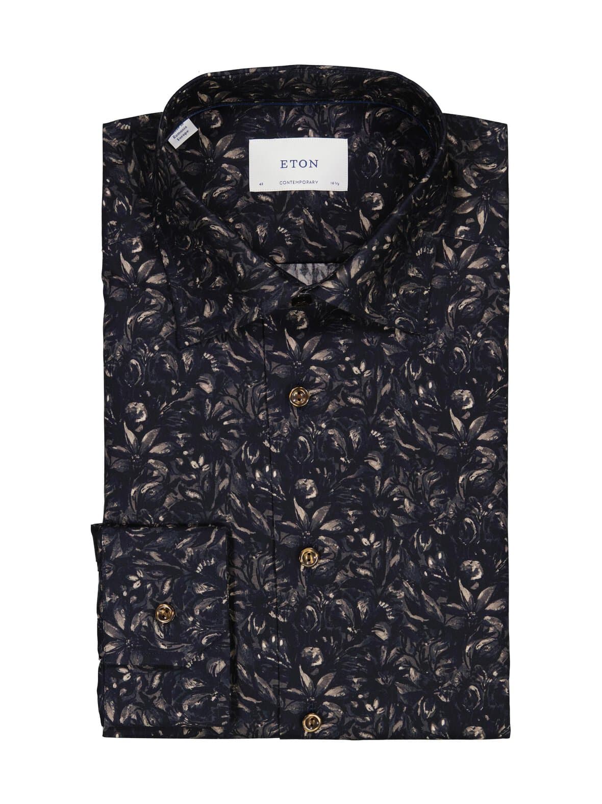 Contemporary fit floral twill -kauluspaita – Eton