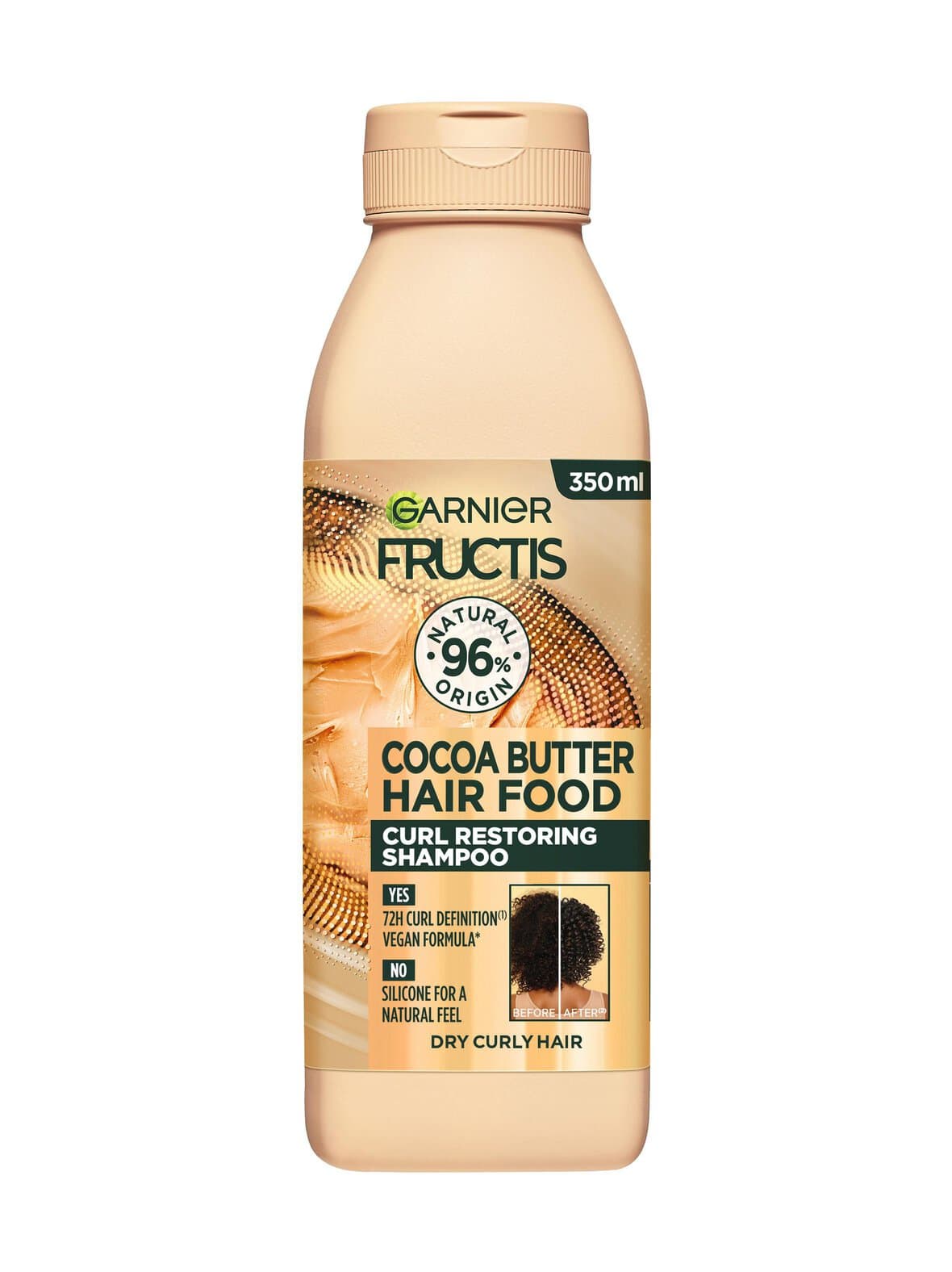 Fructis hair food cocoa butter -shampoo kiharille, 350 ml – Garnier