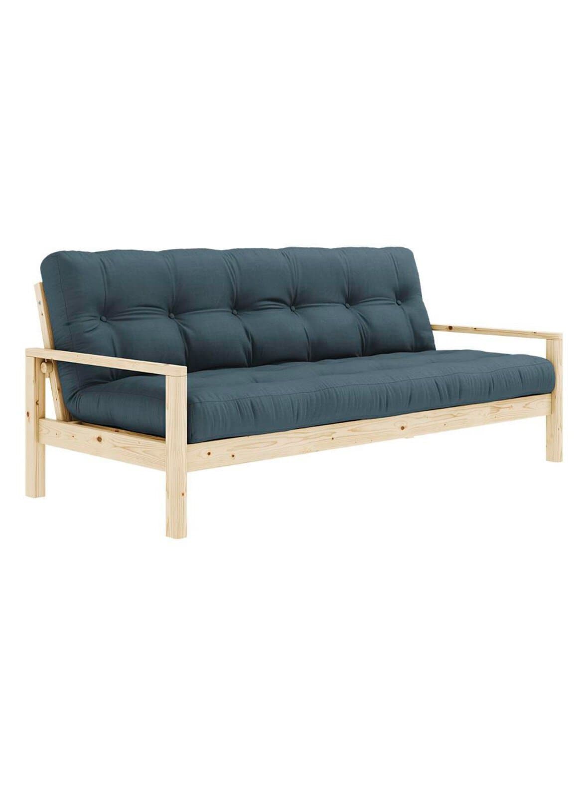 Knob-futonsohva petrol blue/mänty l 205 cm – Karup