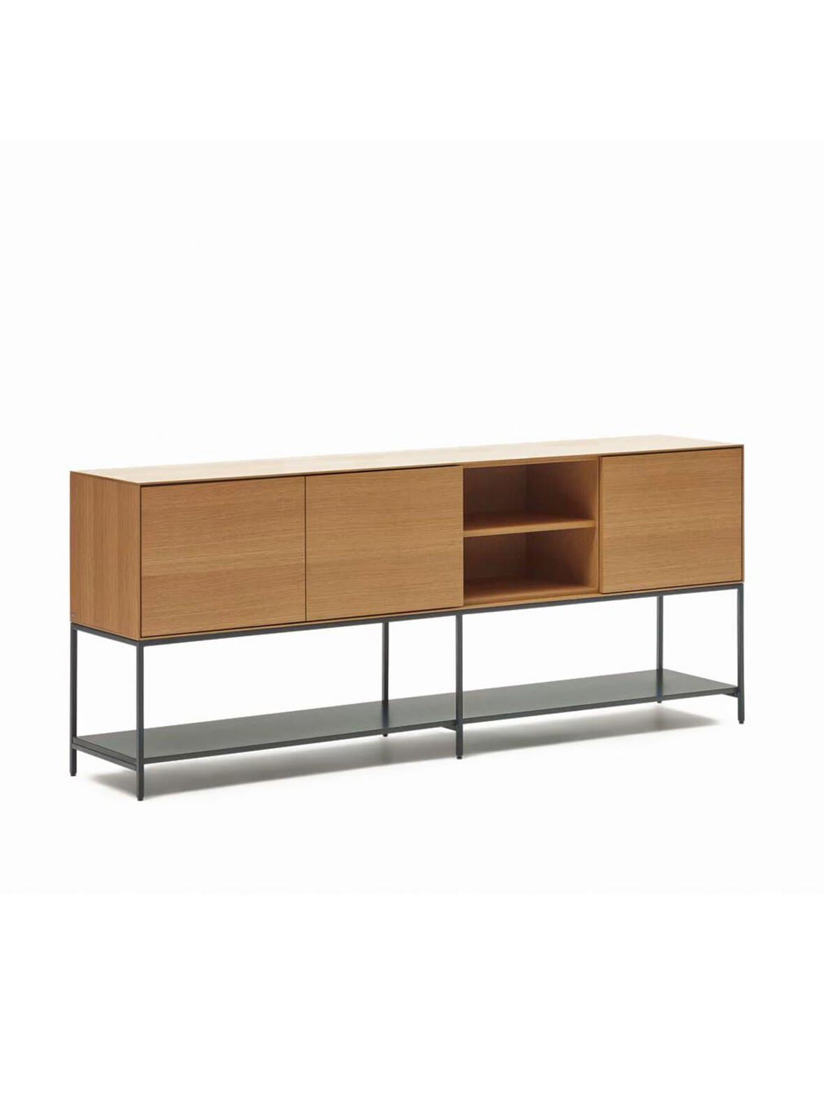 Vedrana-senkki tammi/musta 195 x 80 cm – Kave Home