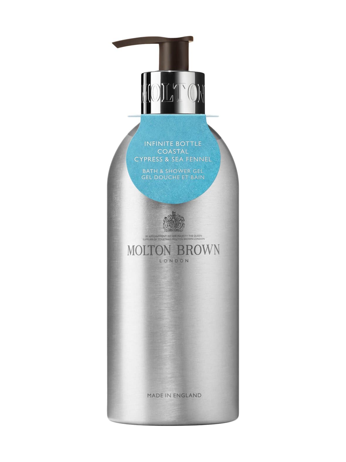 Coastal cypress and sea fennel infinite bottle -suihkugeeli – Molton Brown