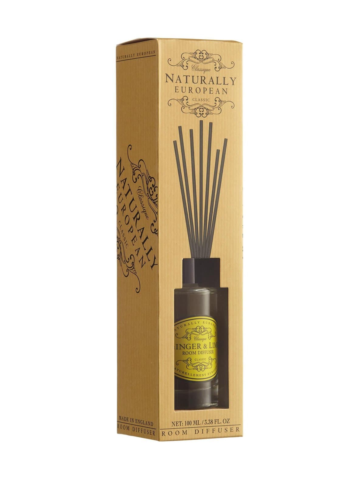 Ginger & lime -huonetuoksu 100 ml – Naturally European