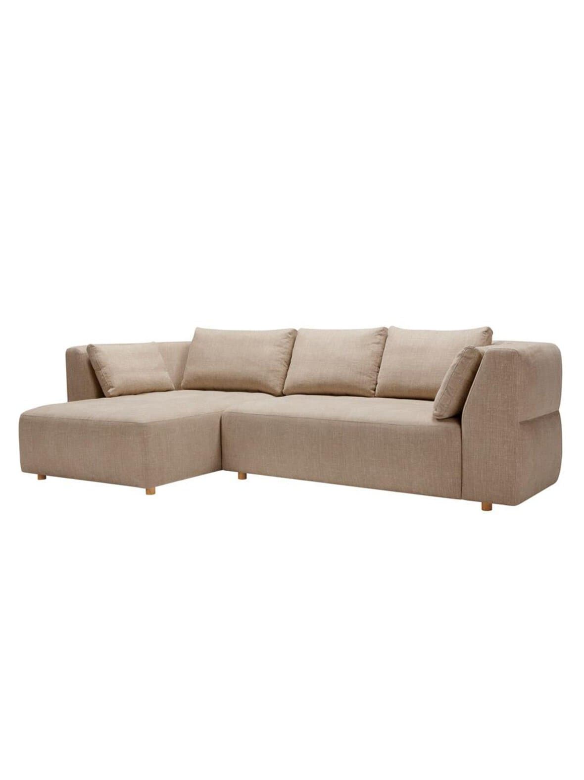 Cleo-sohva vasen caleido stampato -kangas beige – Sits