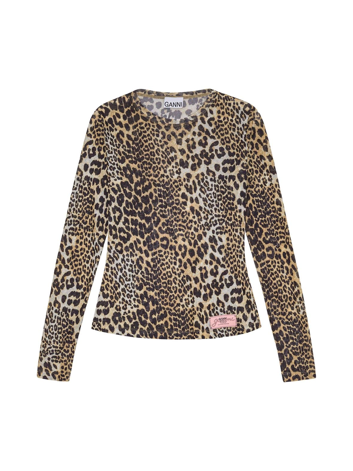 Printed marl mesh -trikoopaita – GANNI