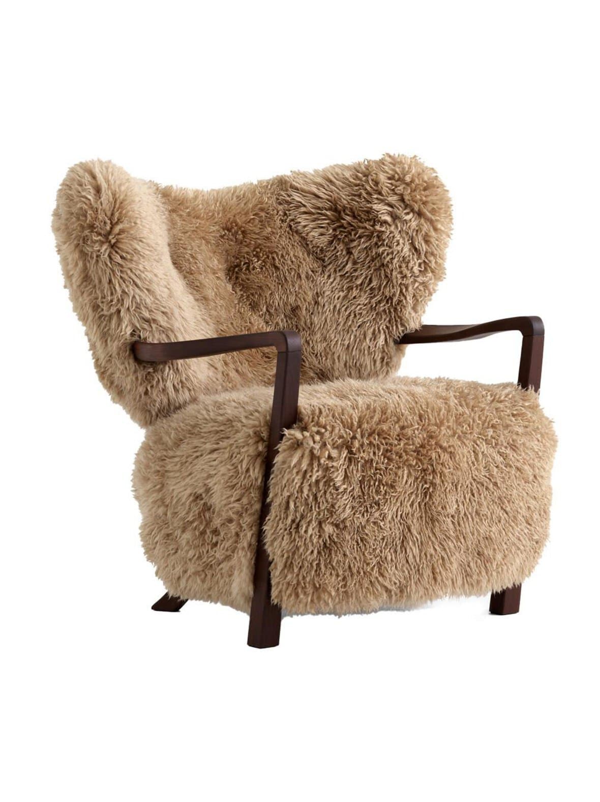 Wulff atd2 -nojatuoli honey-lampaantalja / pähkinä – &Tradition