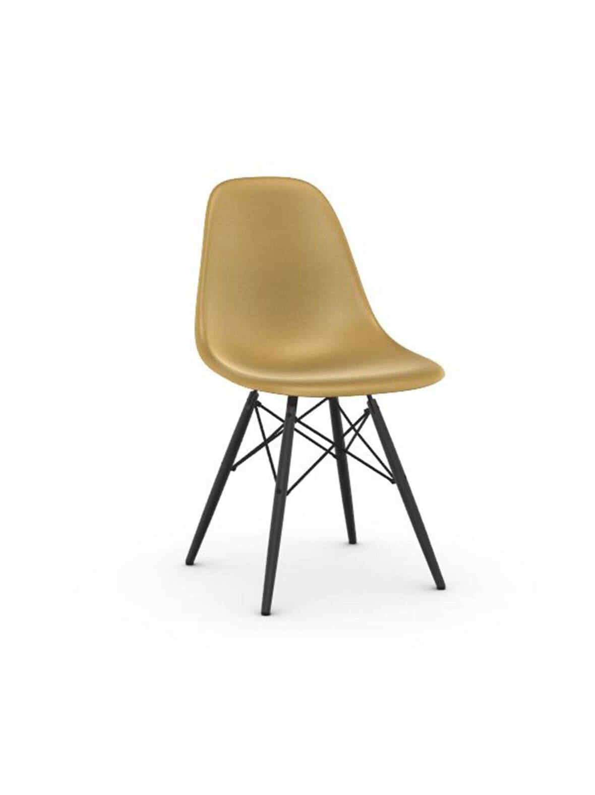 Eames dsw fiberglass -tuoli ochre light/musta vaahtera – Vitra