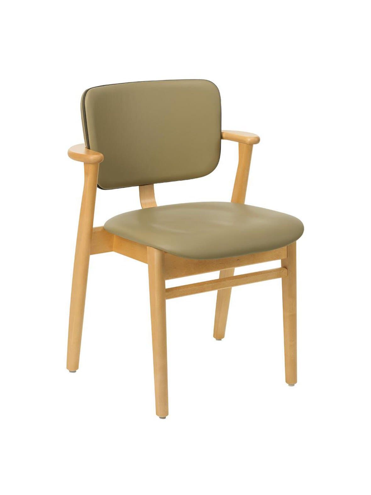 Domus-tuoli istuin- ja selkänojaverhoiltu spectrum-nahka leaf / petsattu hunaja – Artek