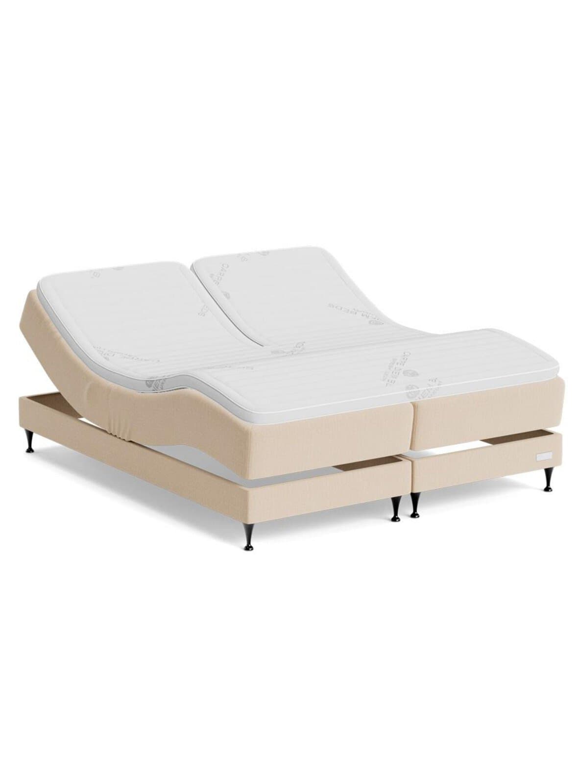 Marstrand-moottorisänky premium split / wool-kangas beige 180 x 210 cm / medium - firm – Carpe Diem Beds