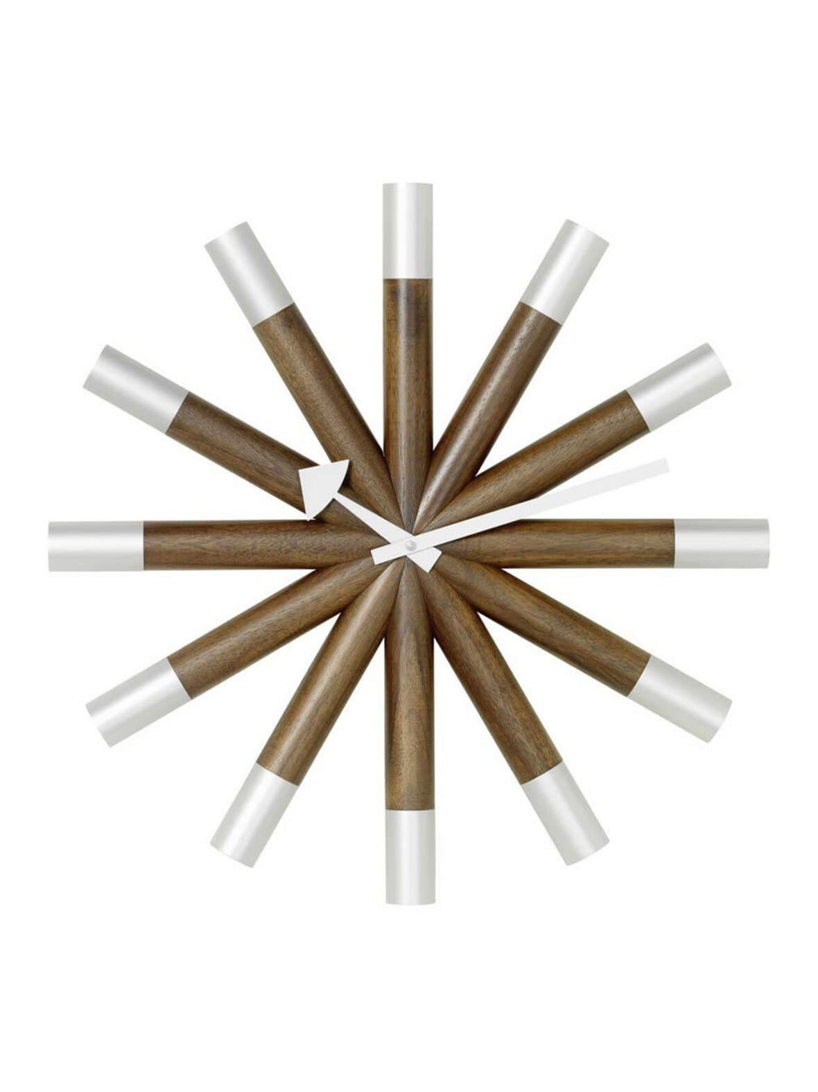 Wheel-seinäkello pähkinä/alumiini ø 46 cm – Vitra
