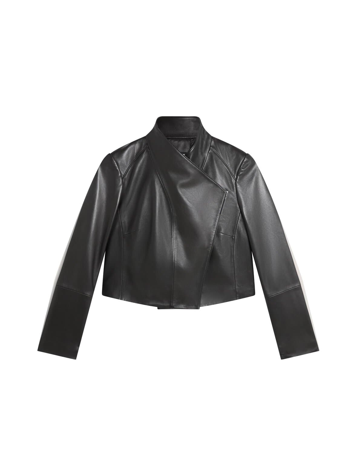 Riyoze cropped wrap jacket -nahkatakki – Ted Baker