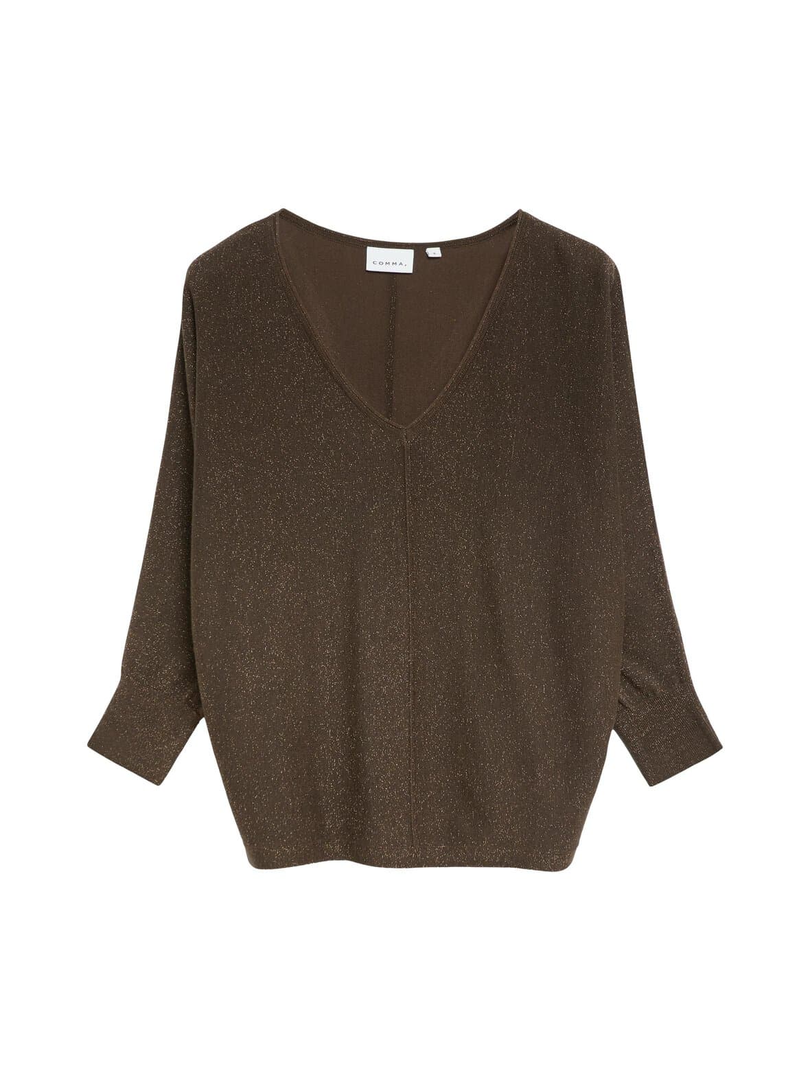 Glitter yarn v-neck -neulepusero – comma