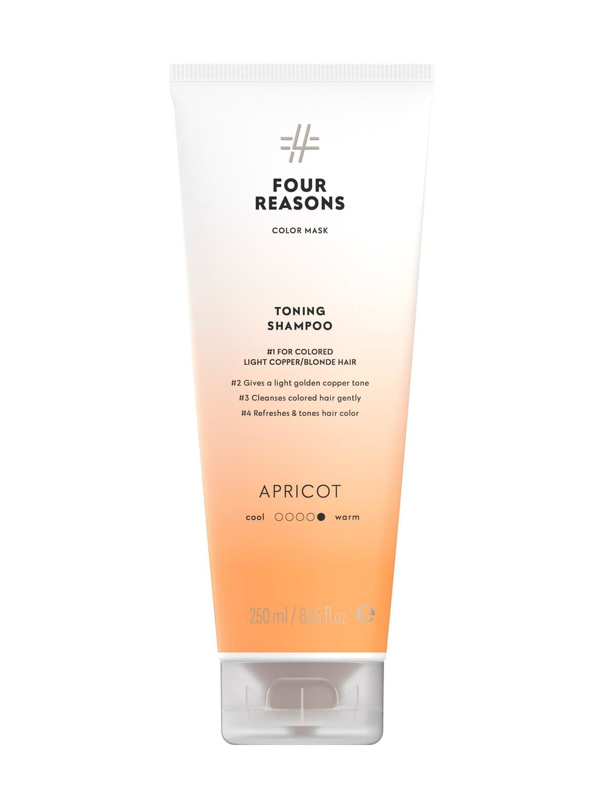 Toning shampoo apricot -sävyttävä shampoo 250 ml – Four Reasons