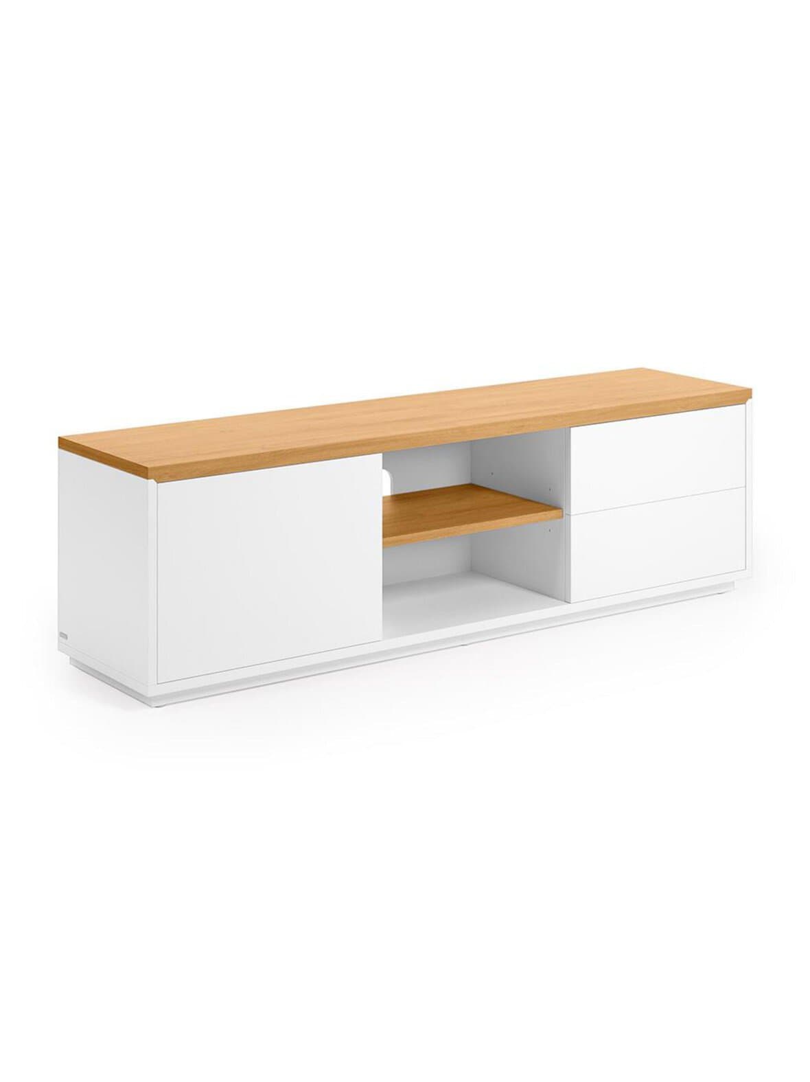 Abilen-tv-taso tammi/valkoinen 150 x 44 cm – Kave Home