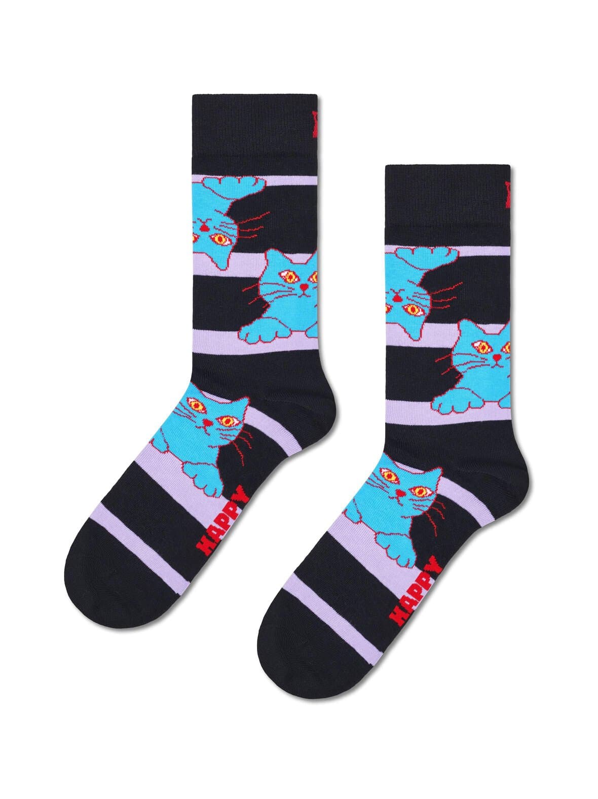 Cat on stripe -sukat – Happy Socks