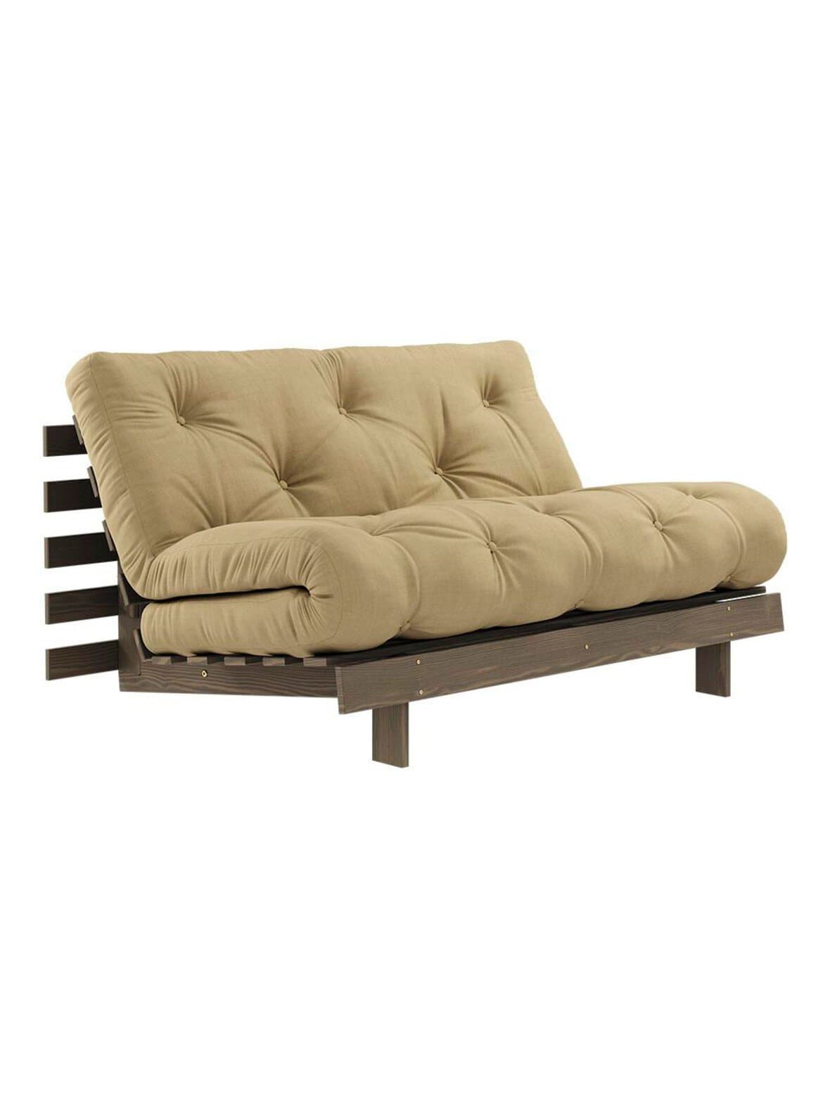 Roots-futonsohva wheat beige/ruskea l 140 cm – Karup