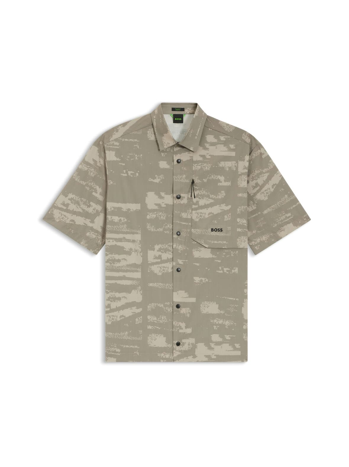 Globe print -lyhythihainen kauluspaita – BOSS GREEN