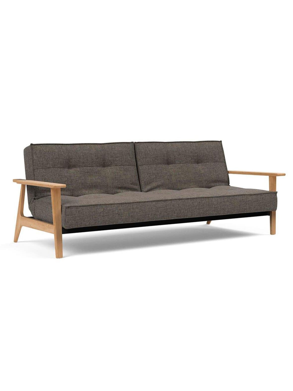 Splitback frej -vuodesohva flashtex-kangas 216 tummanharmaa / tammi – Innovation Living