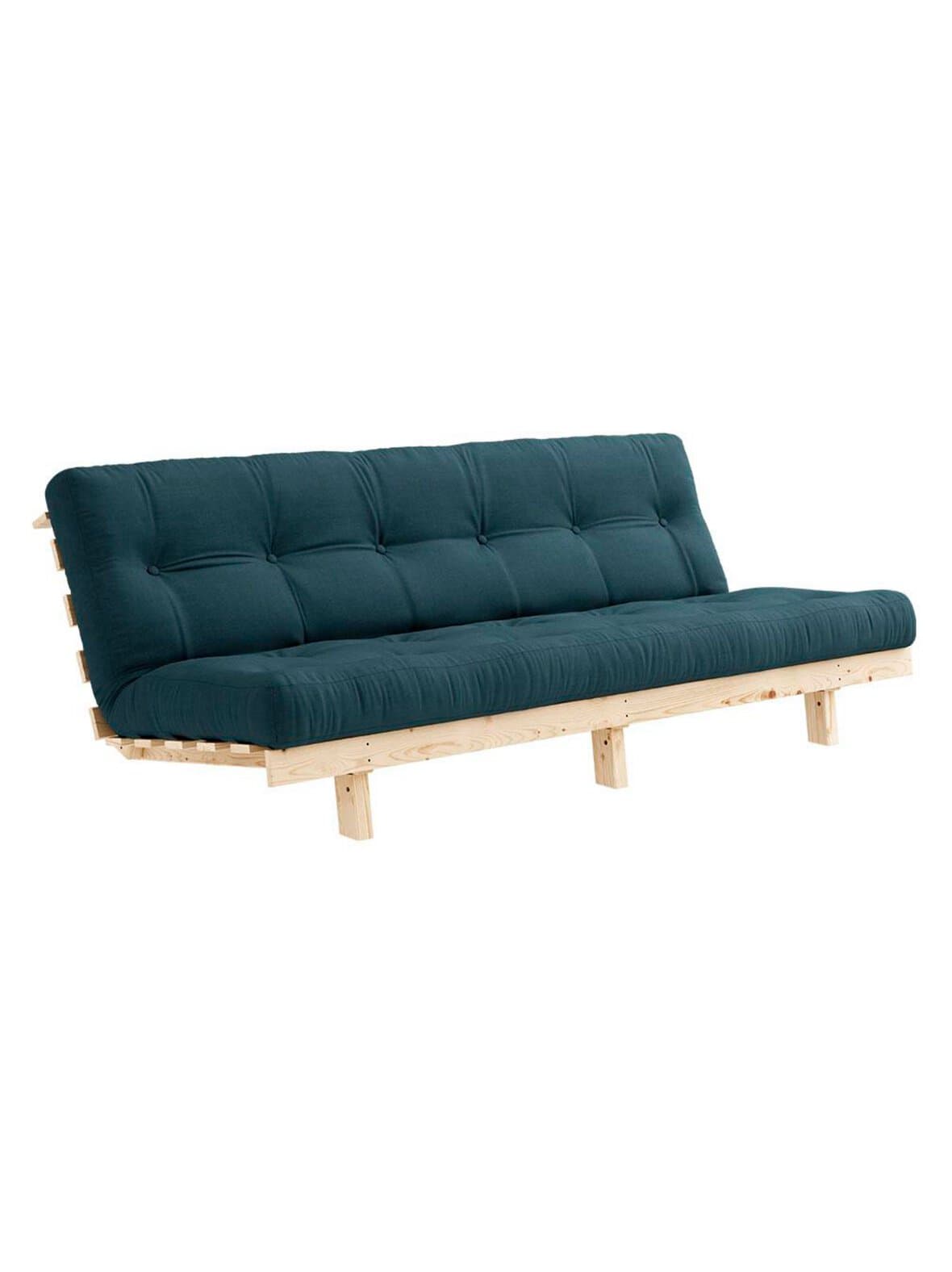 Lean-futonsohva petrol blue / mänty l 190 cm – Karup