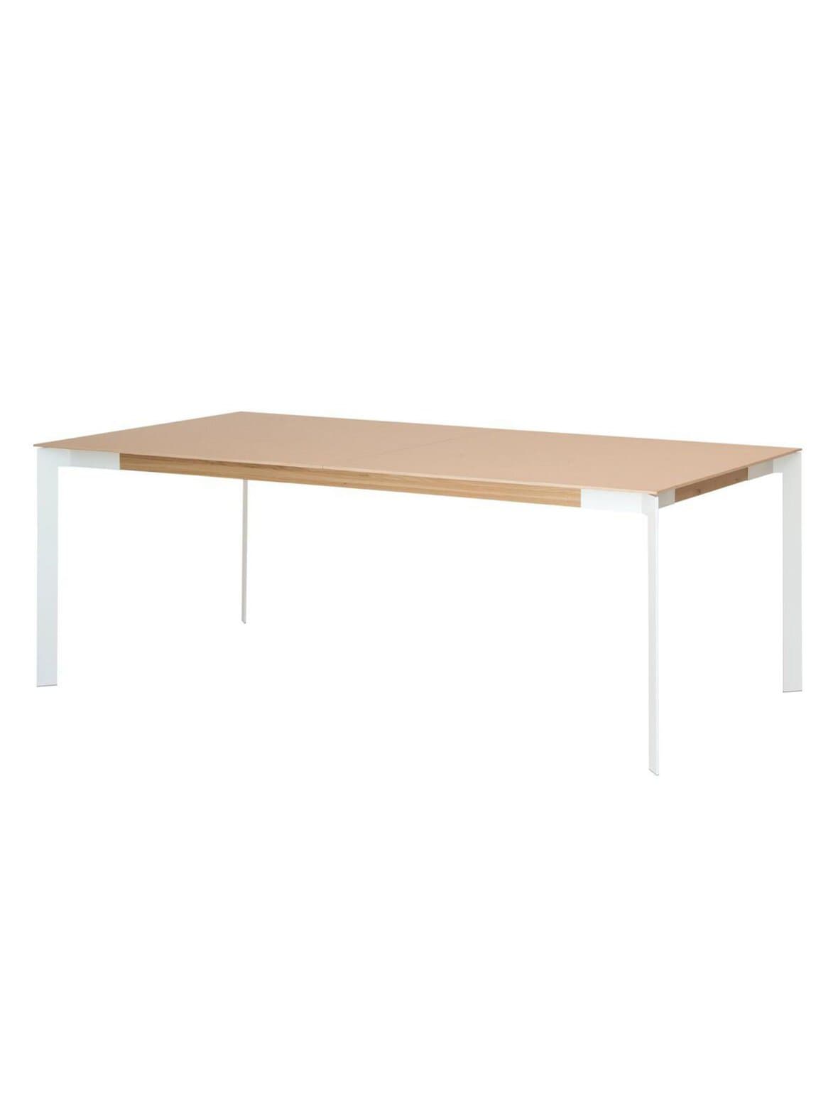 Viisto-ruokapöytä tammi/valkoinen 104 x 208 cm – Muurame