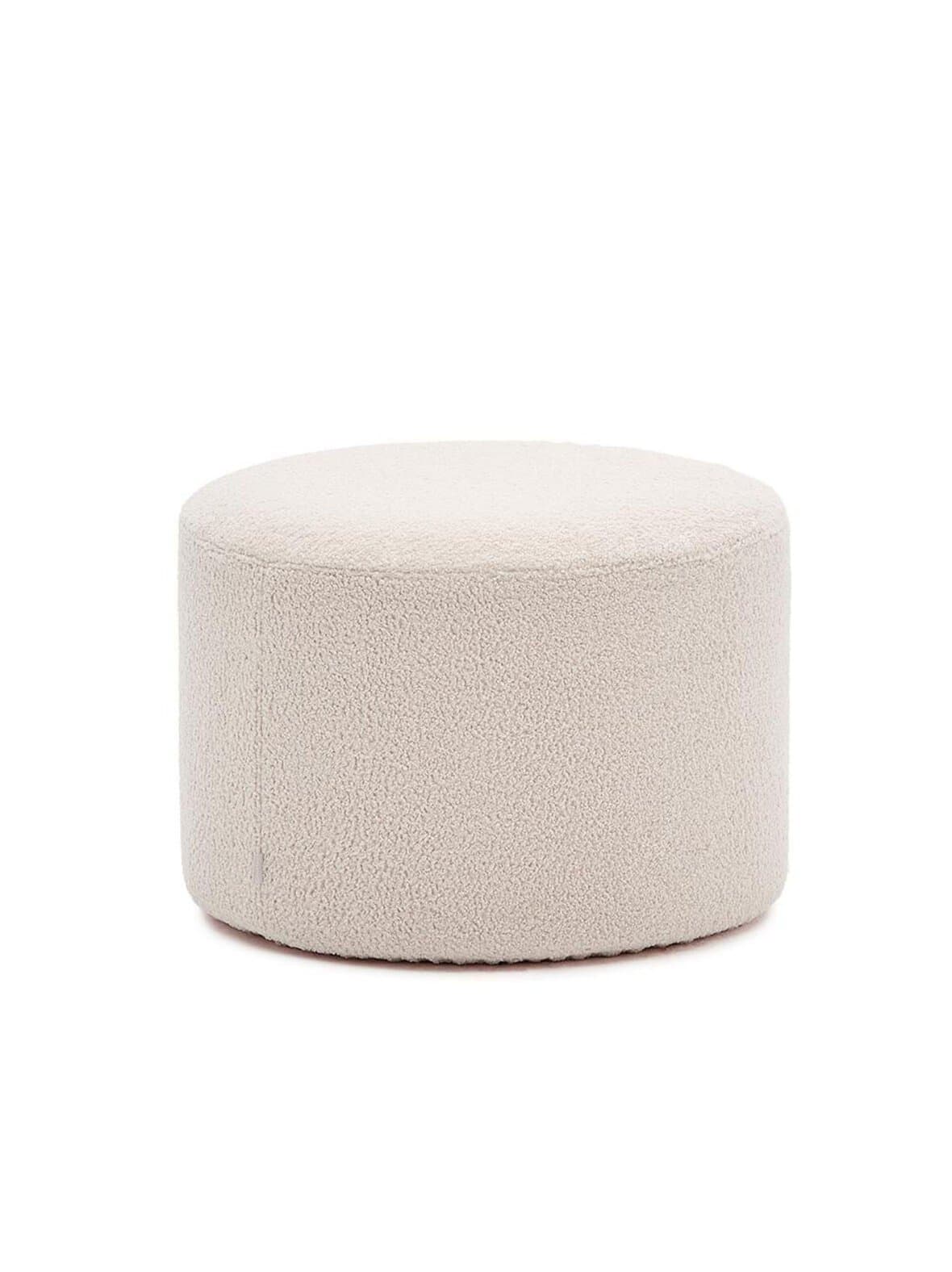 Kaeli-rahi valkoinen buklee-kangas ⌀ 60 cm – Kave Home