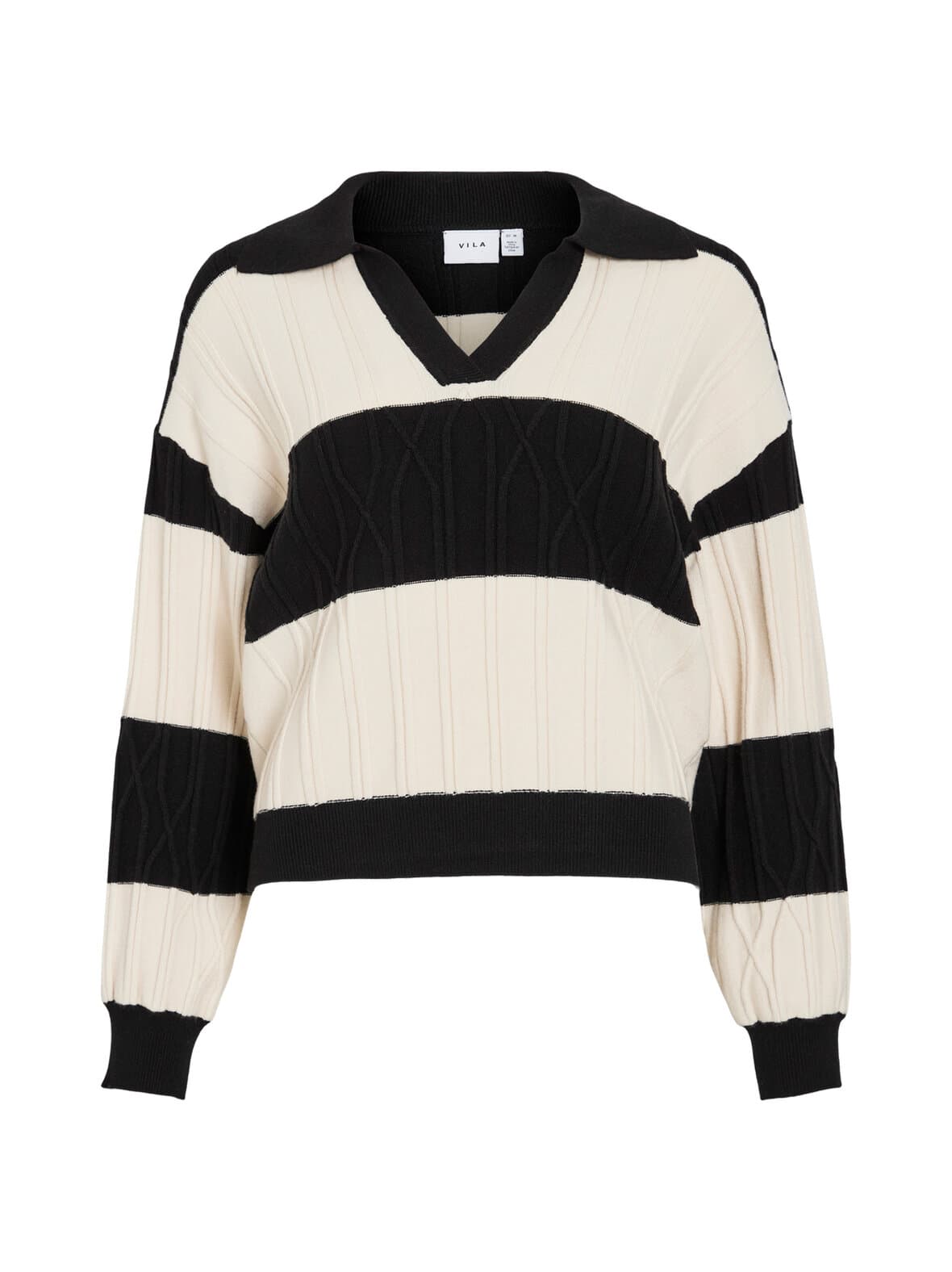 Vilunta v-neck pikeeneule – VILA
