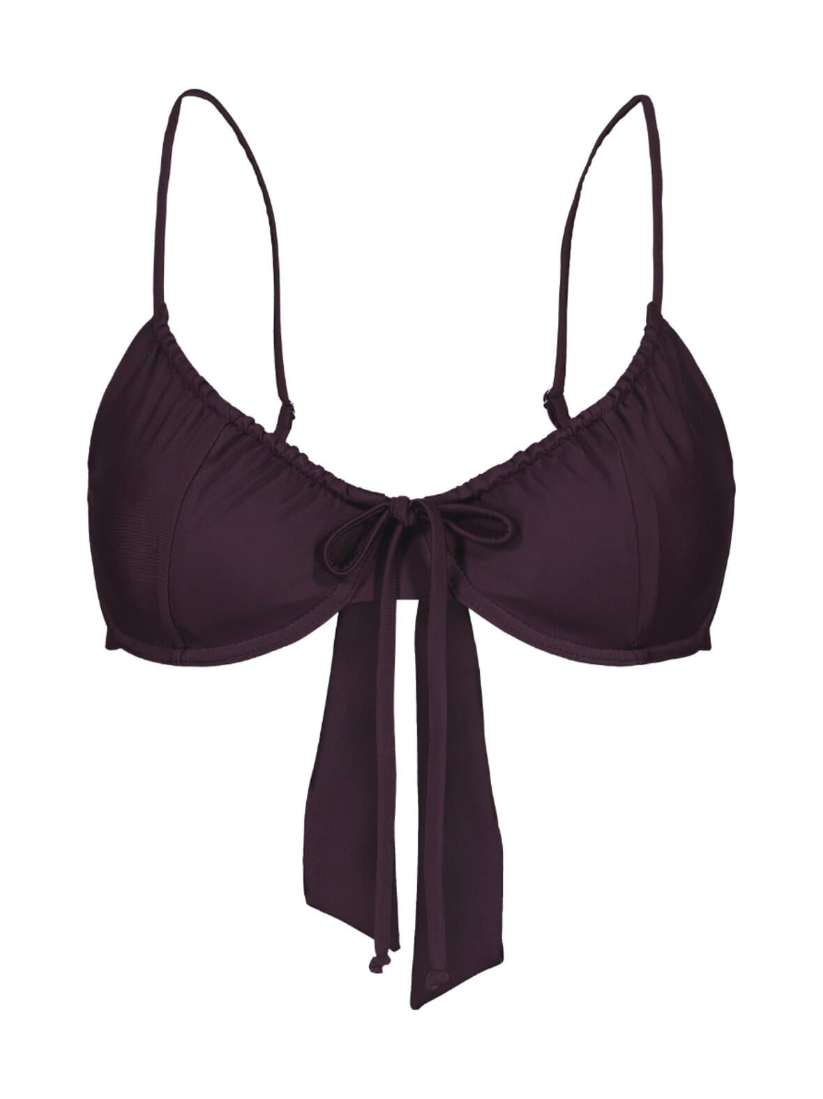 Plum drawstring -bikiniyläosa – Lilja the Label