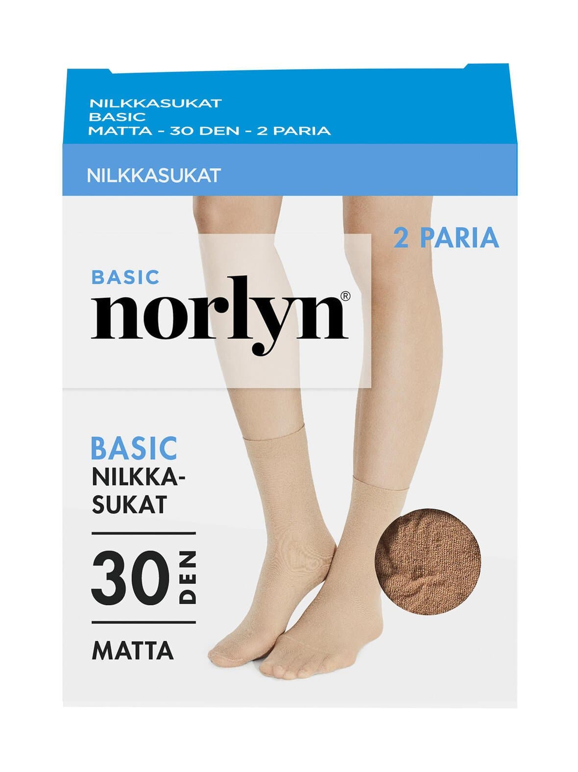 Basic 30 den -nilkkasukat 2-pack – Norlyn