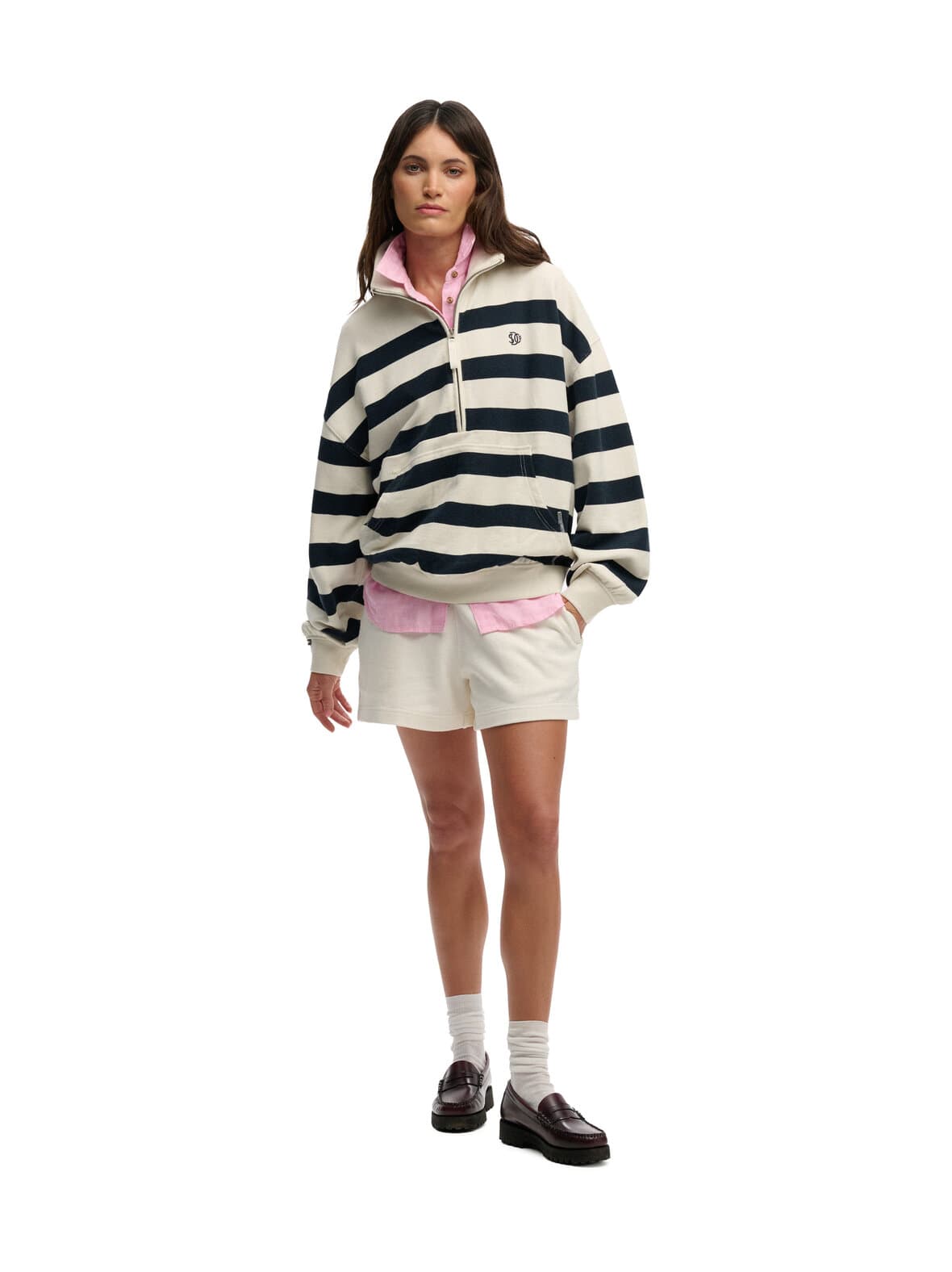 Studios stripe half zip -collegepaita – Superdry