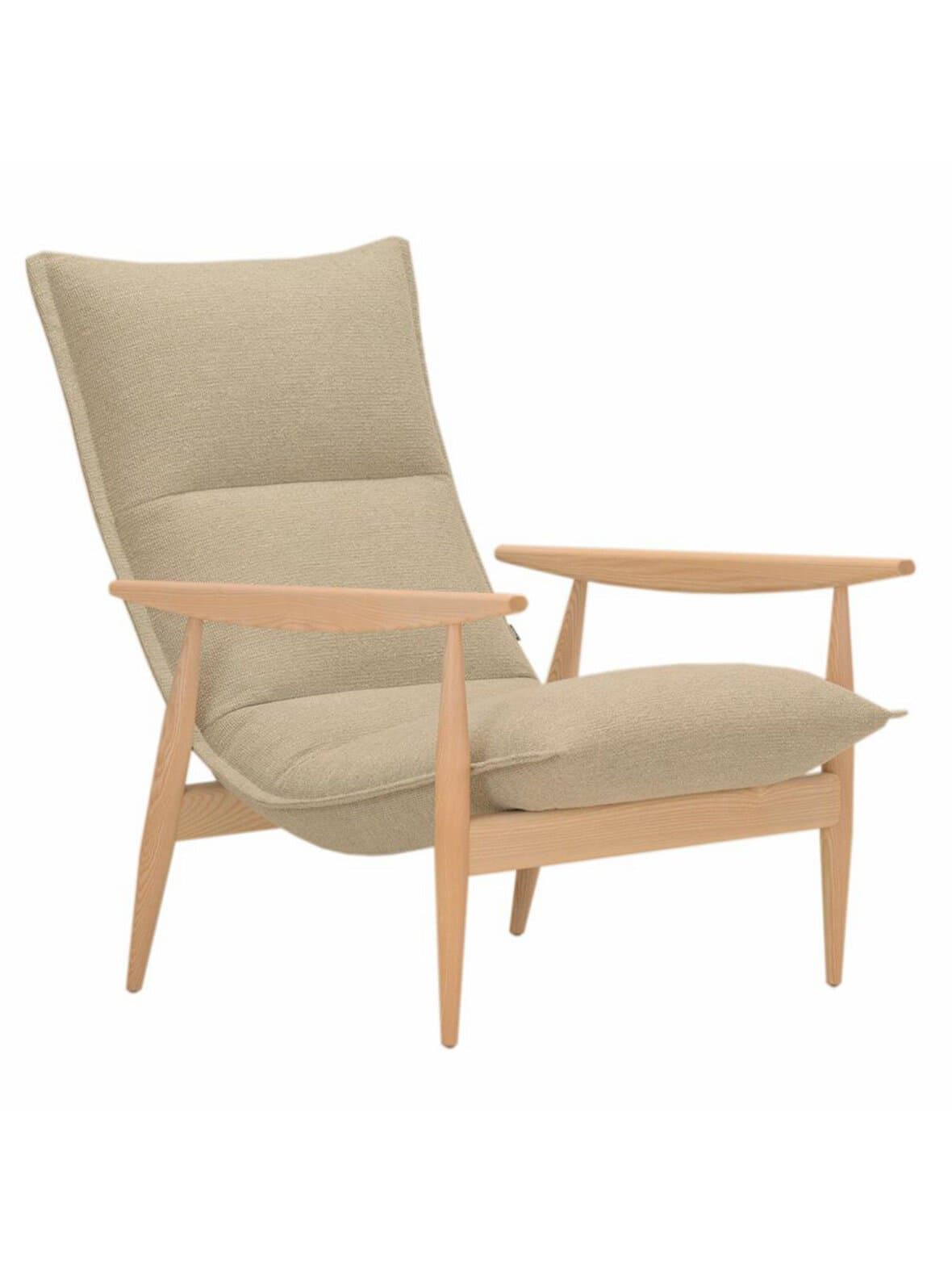 Tao-nojatuoli verso-kangas 109 beige / valkolakattu saarni – Adea