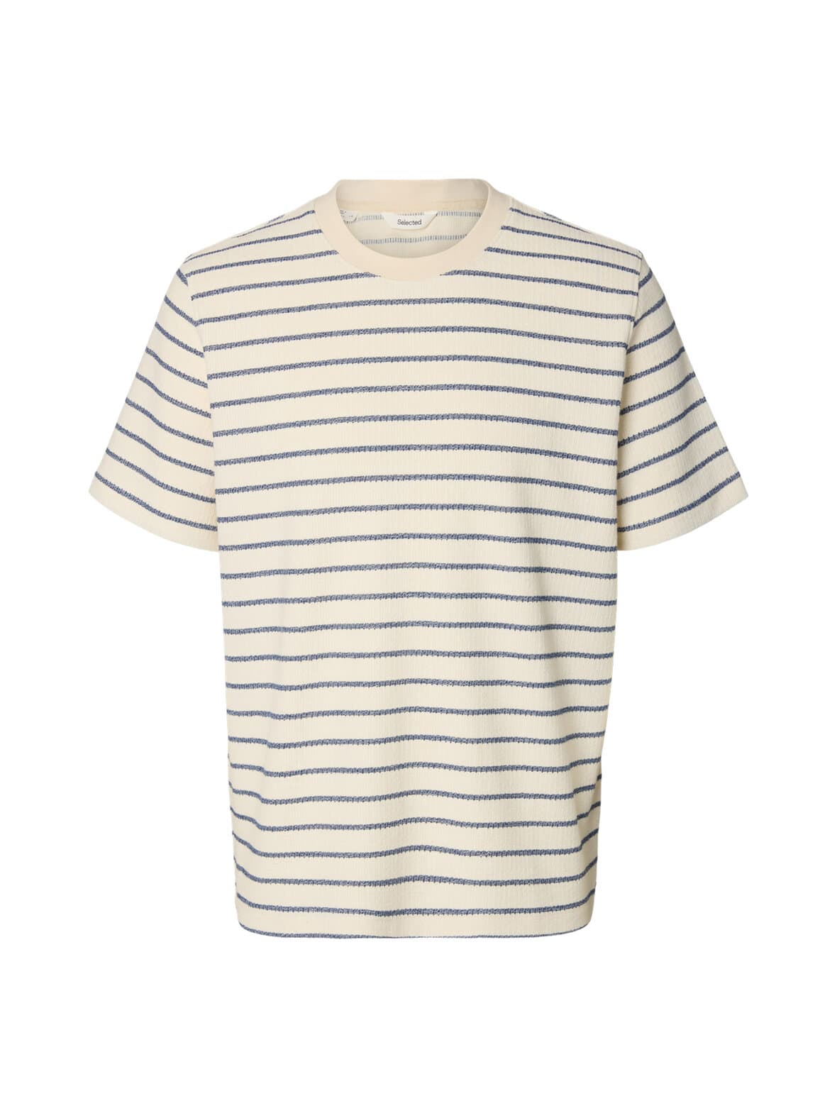 Slhdjango stripe o-neck t-paita – SELECTED