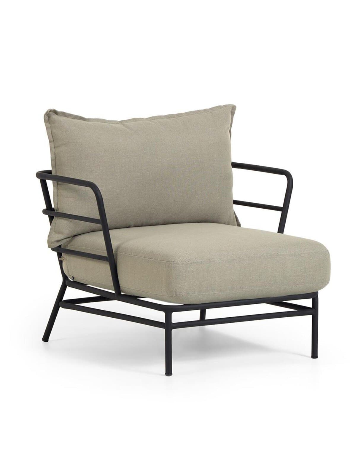 Mareluz-nojatuoli beige/musta – Kave Home