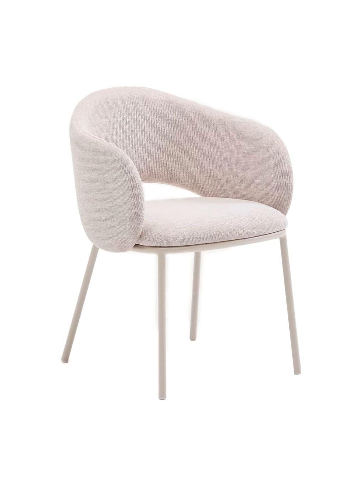 Maina-tuoli belfast-kangas beige / beige – Kave Home